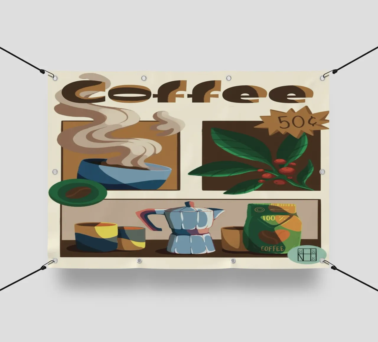 Caffè telo in pvc da Hemy