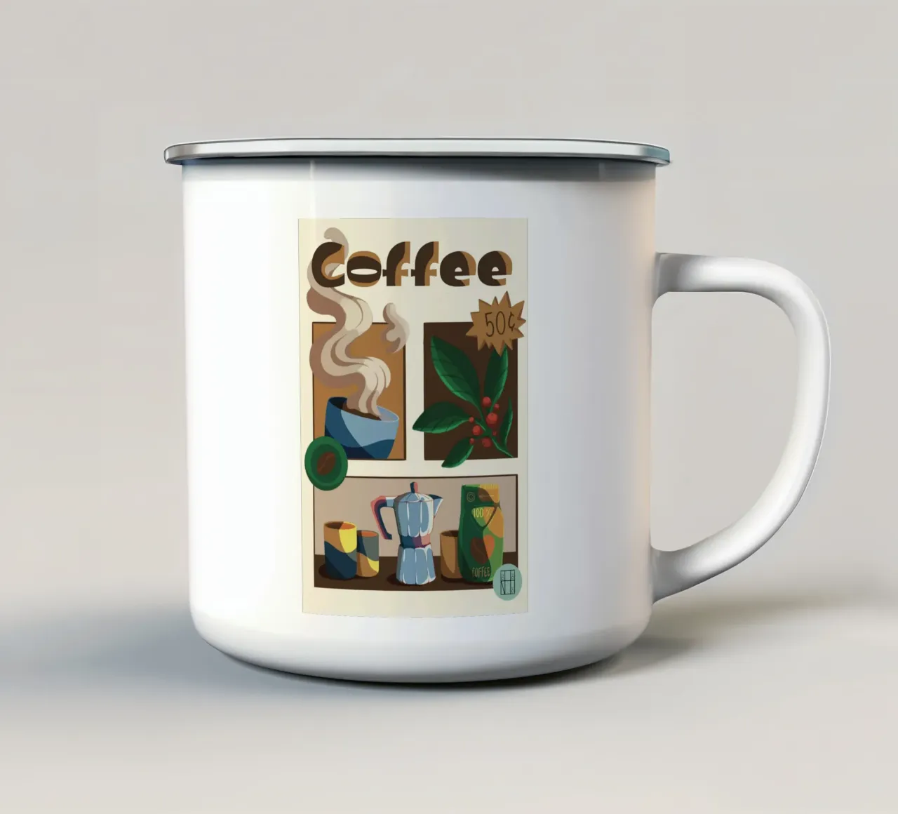 Caffè tazza in smalto da Hemy