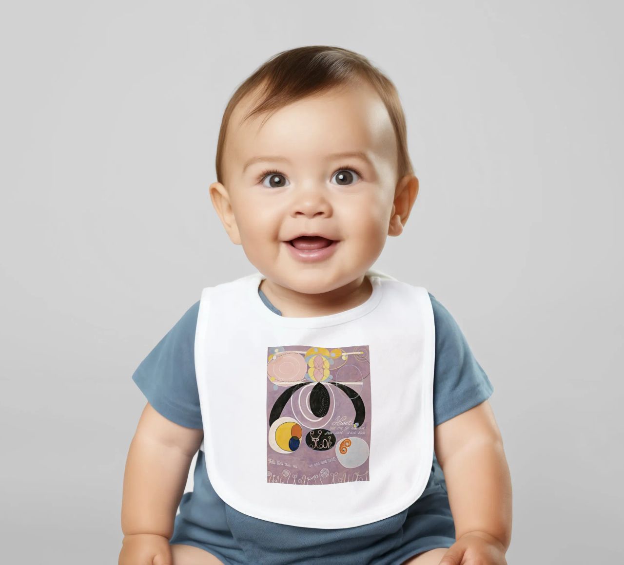 Hilma af Klint - The Ten Largest, No. 06, Adulthood, Group I baby bib by William Store