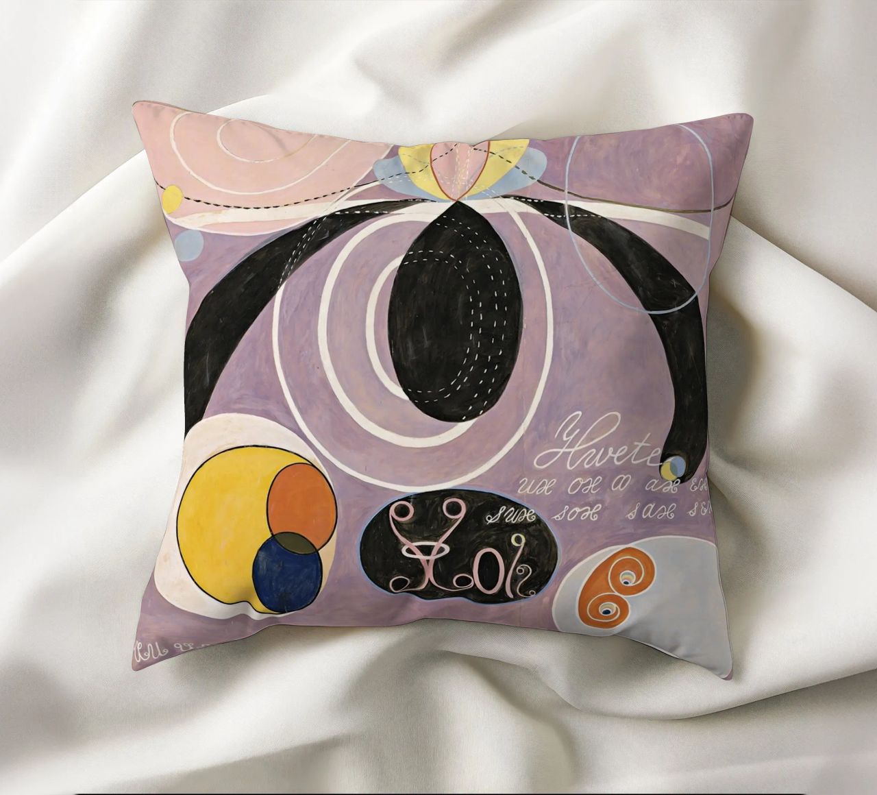 Hilma af Klint - The Ten Largest, No. 06, Adulthood, Group I decorative cushion by William Store