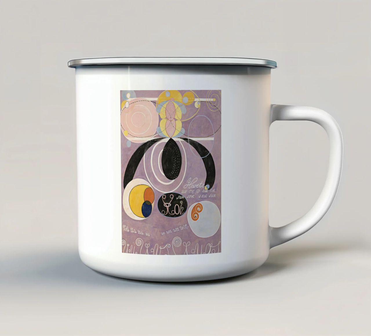 Hilma af Klint - The Ten Largest, No. 06, Adulthood, Group I enamel mug by William Store