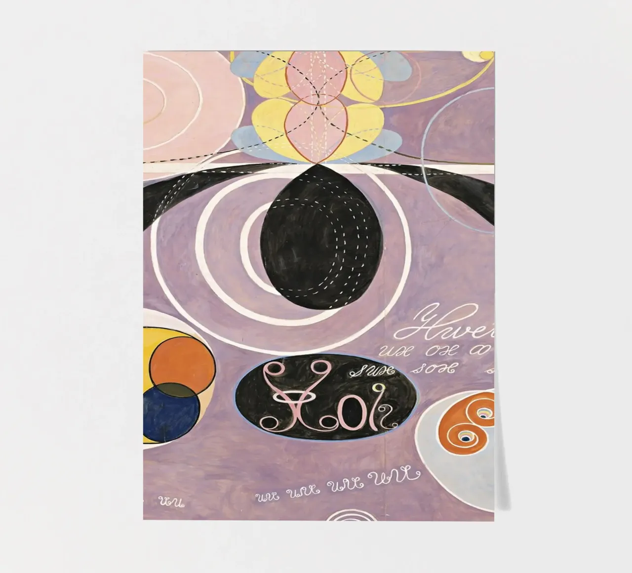 Hilma af Klint - Les dix plus grands, n° 06, L'âge adulte, groupe I planche autocollant de William Store