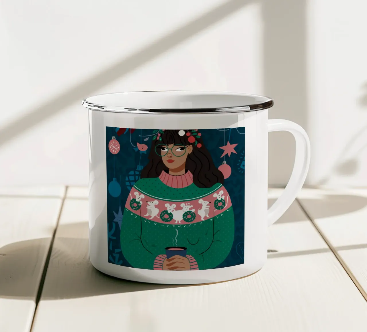 La stagione dei maglioni tazza in smalto da Emery Kate