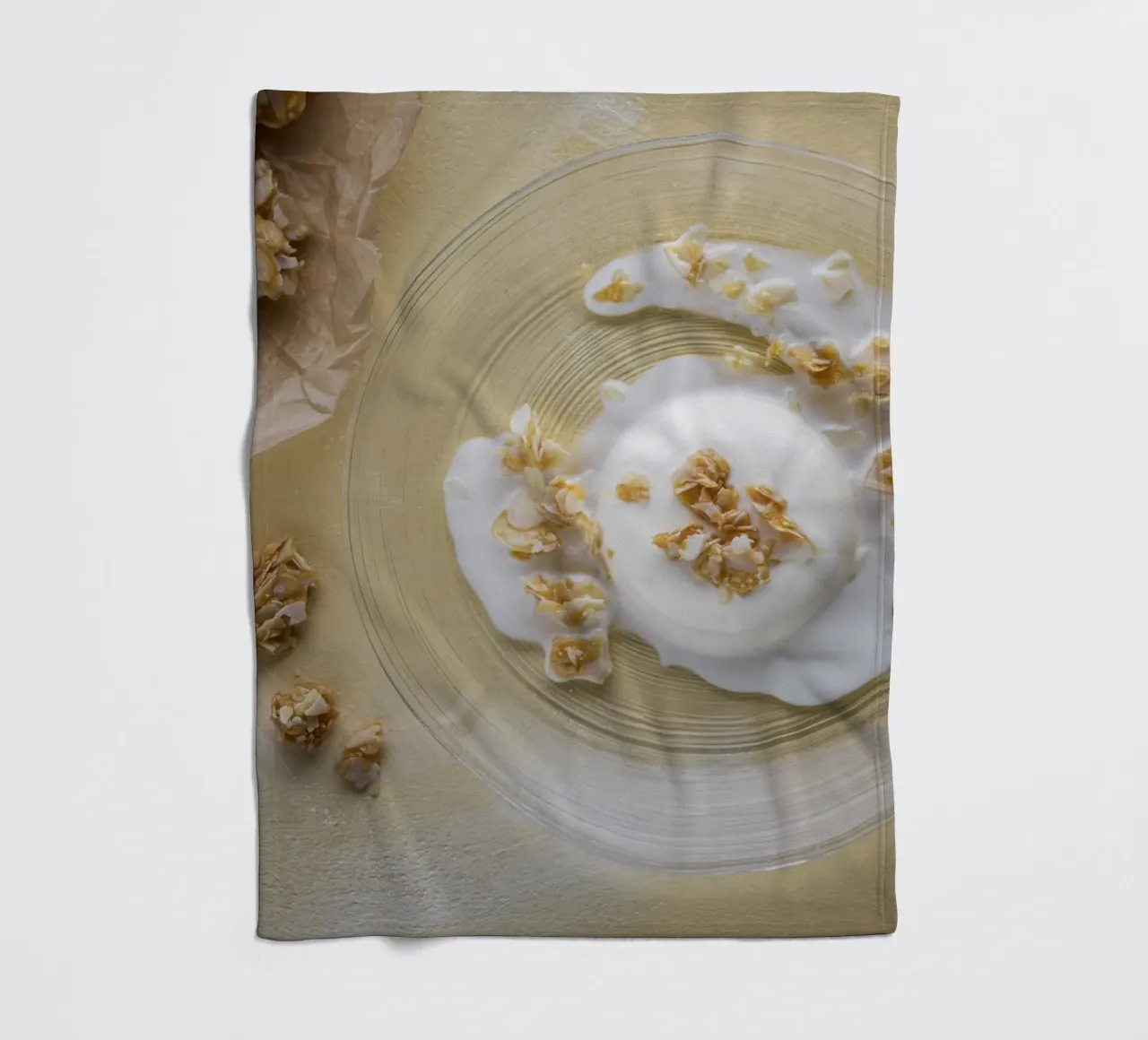 Panna Cotta fleece blanket by Barbara Buderath Fotodesign