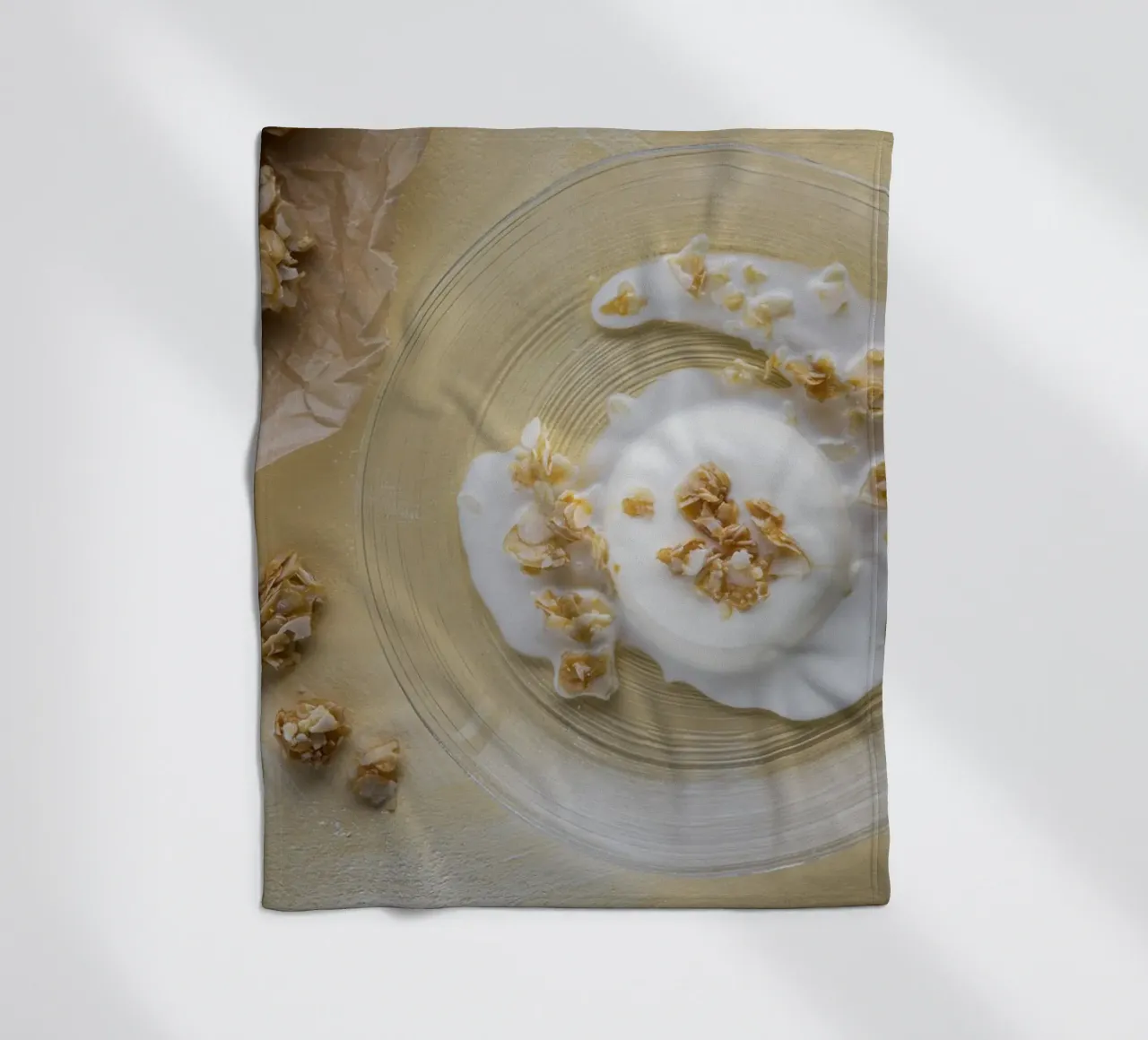 Panna Cotta fleece blanket by Barbara Buderath Fotodesign