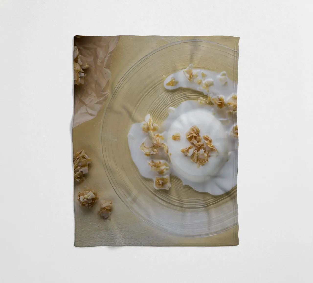 Panna Cotta fleece blanket by Barbara Buderath Fotodesign