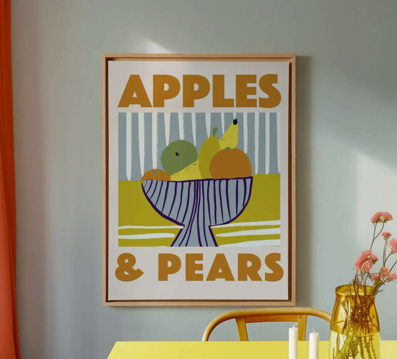 Apples And Pears tela con Cornice a cassetta da treechild