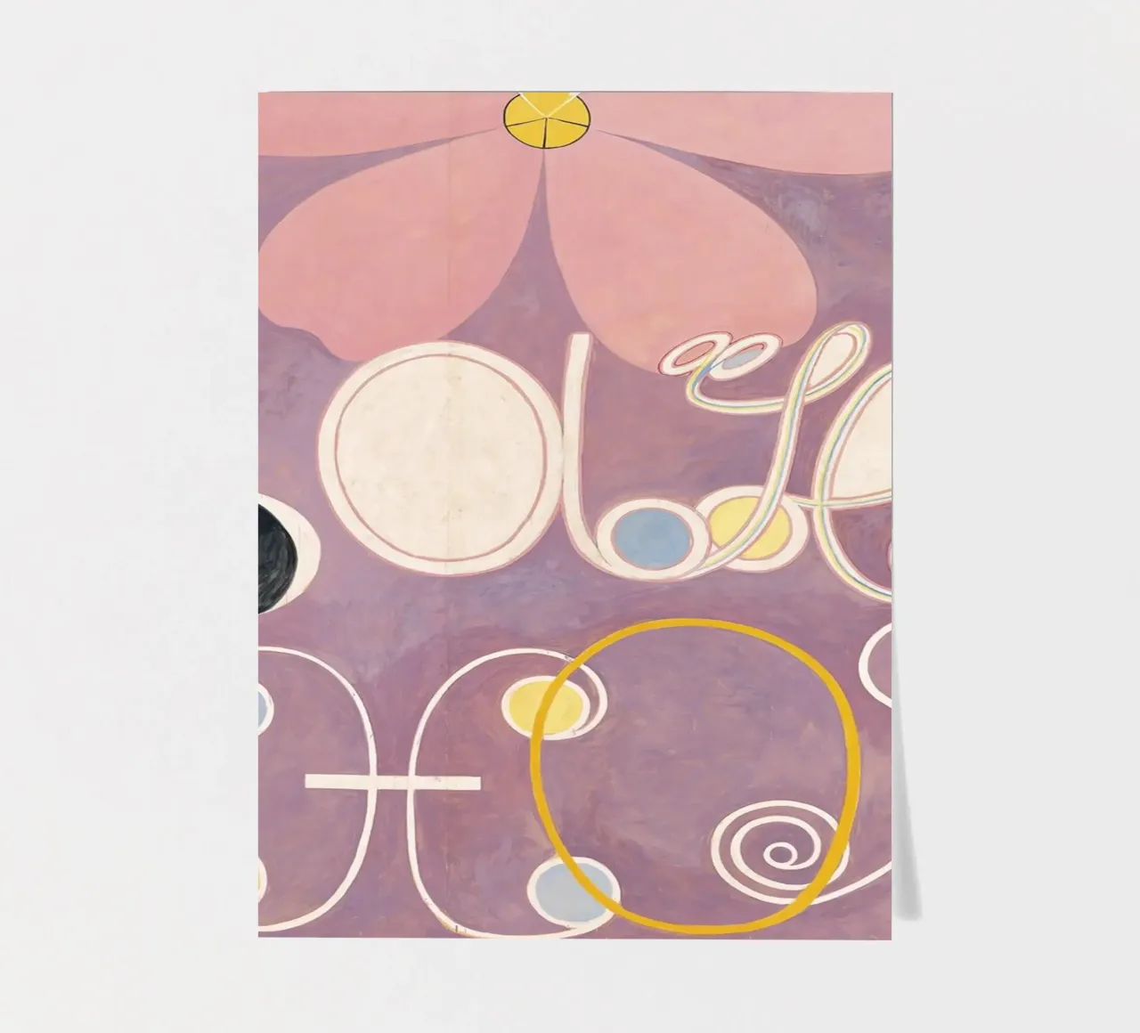 Hilma af Klint - Les dix plus grands, n° 05, L'âge adulte, groupe I planche autocollant de William Store