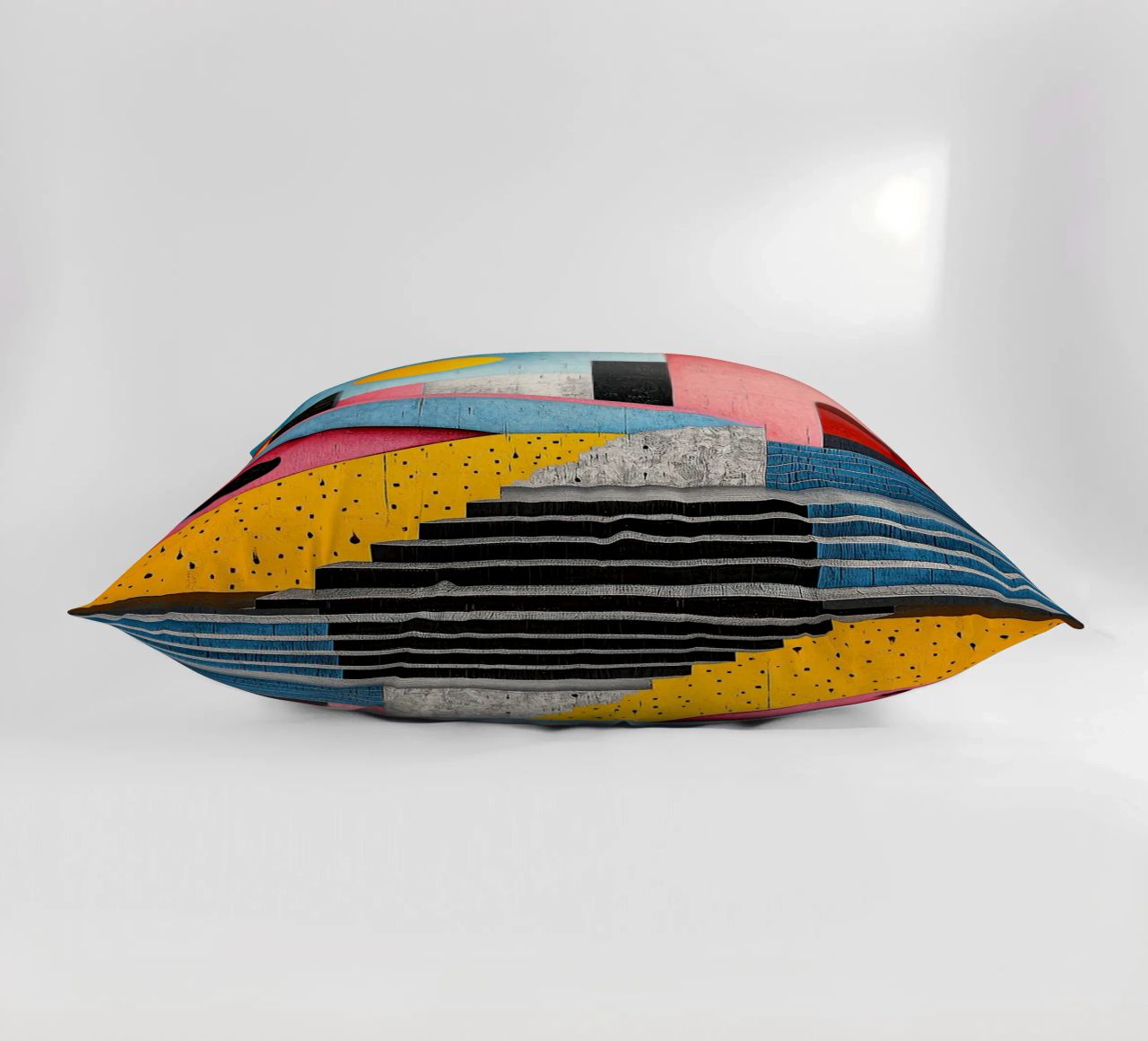 Surrealism Architecture Design Geometry decorative cushion by Nikis Art Studio
