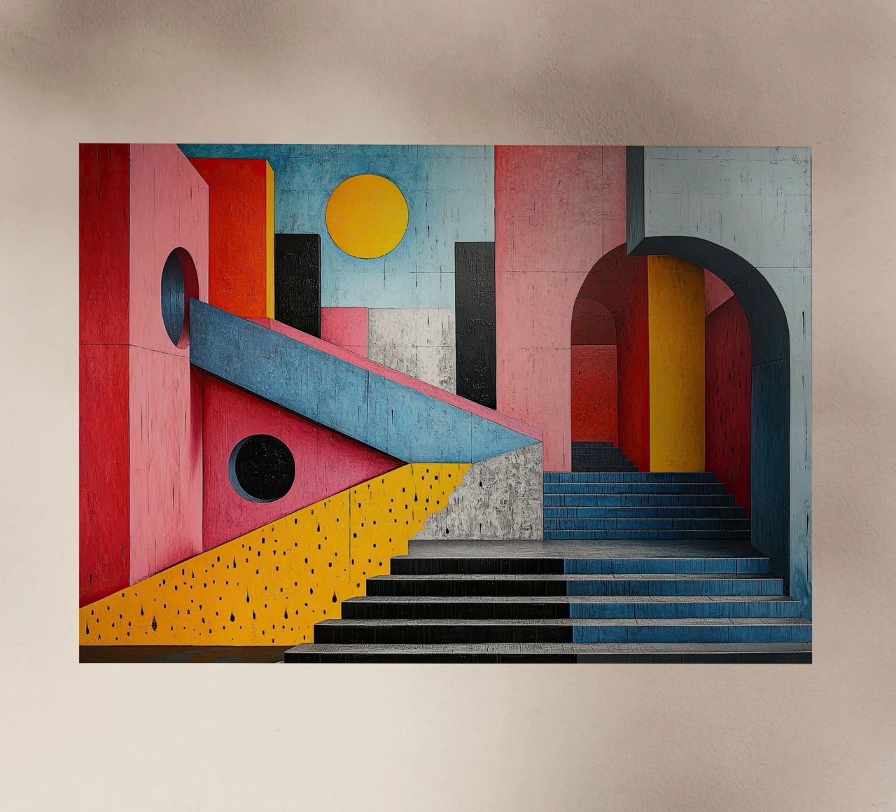 Surrealism Architecture Design Geometry backlit film by Nikis Art Studio