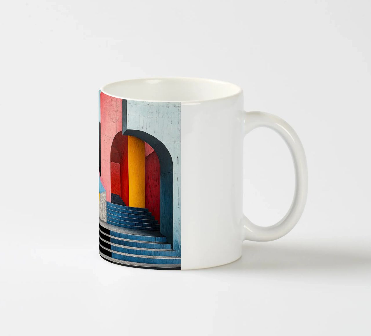 Surrealism Architecture Design Geometry ceramic mug by Nikis Art Studio