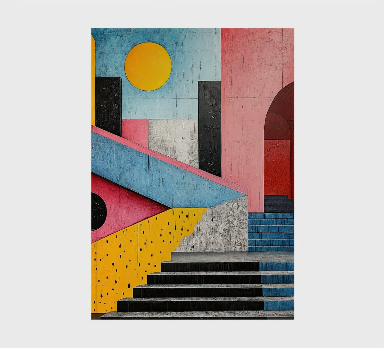 Surrealismus Architektur Design Geometrie Notizbuch von Nikis Art Studio