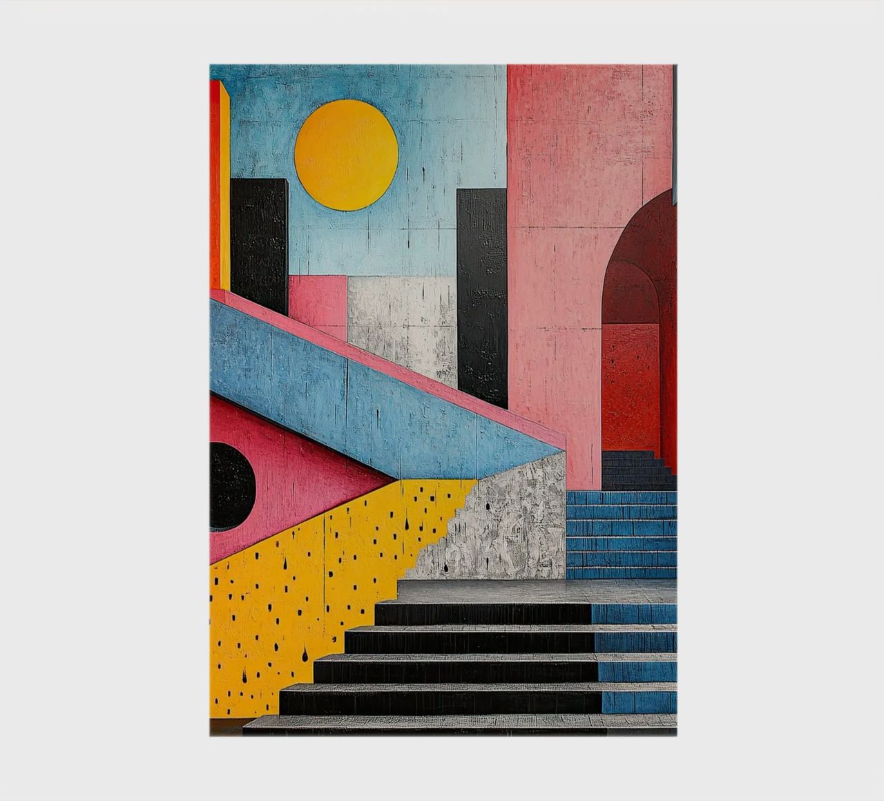 Surrealism Architecture Design Geometry notebook by Nikis Art Studio