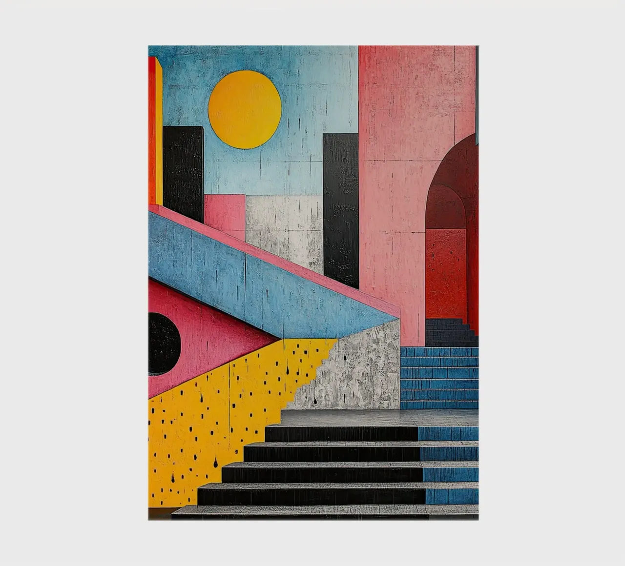 Surrealismus Architektur Design Geometrie Notizbuch von Nikis Art Studio