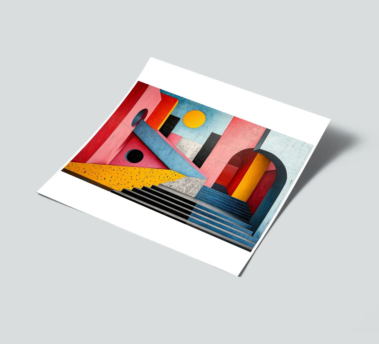 Surrealism Architecture Design Geometry sticker sheet by Nikis Art Studio