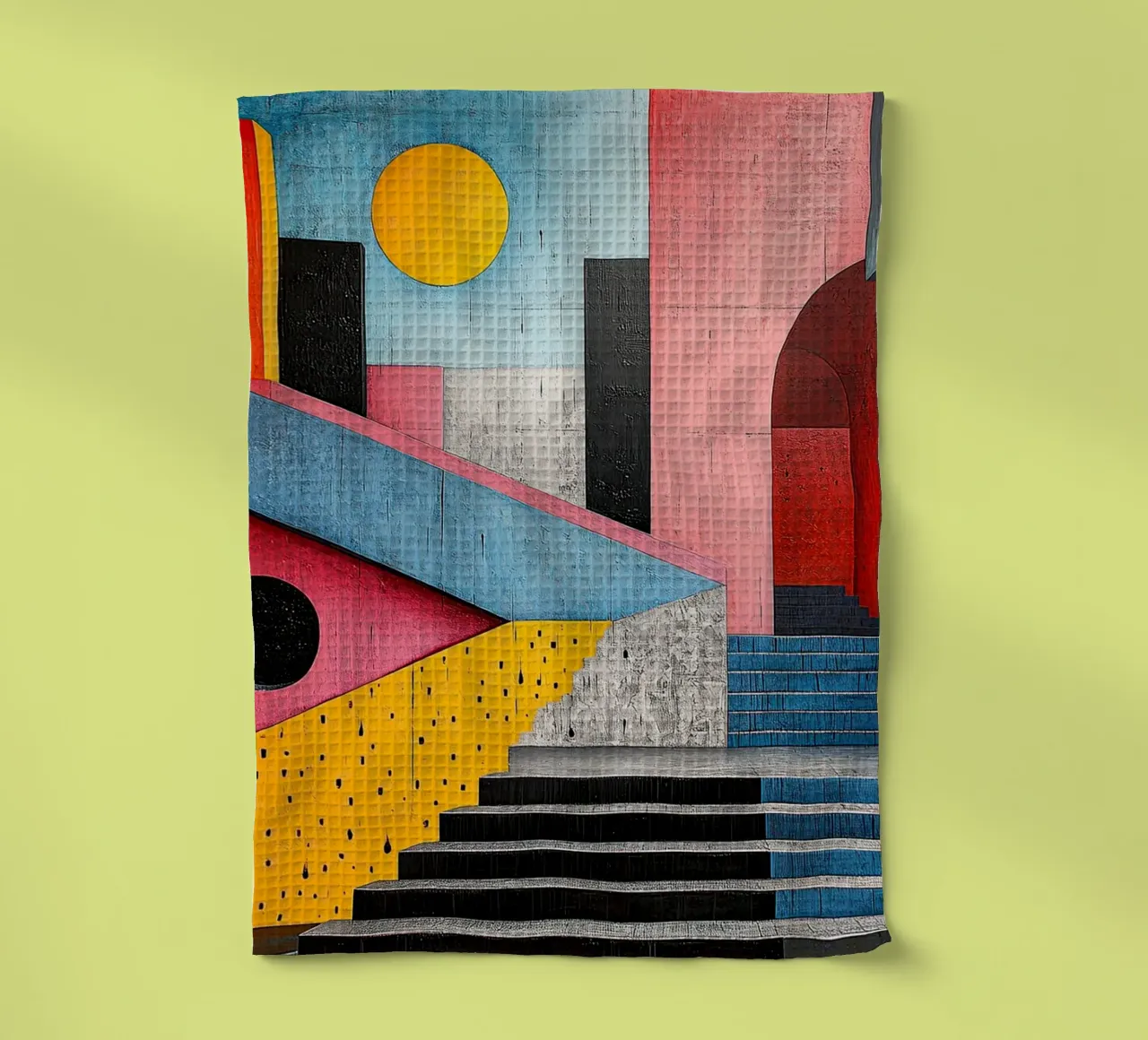 Surréalisme Architecture Design Géométrie torchon de Nikis Art Studio