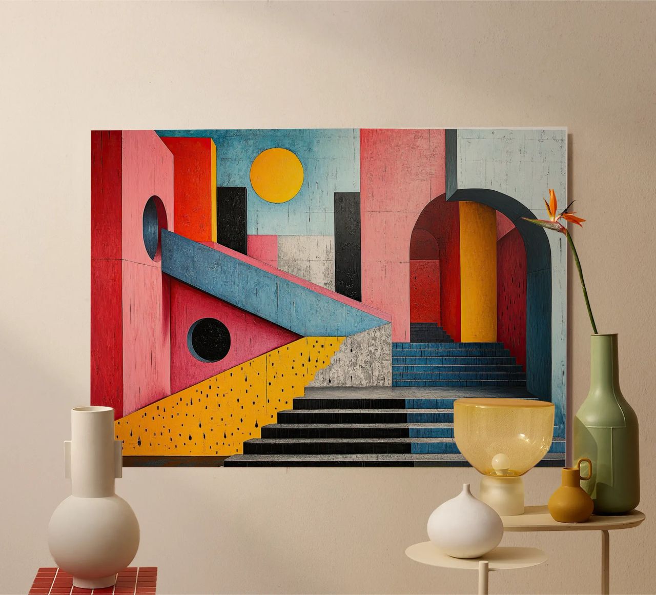 Surrealism Architecture Design Geometry alu-dibond by Nikis Art Studio