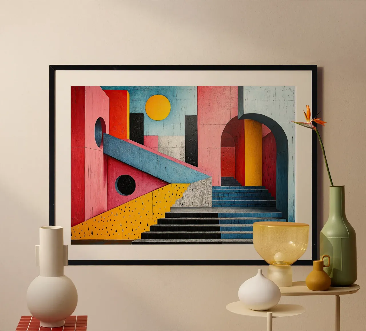 Surrealismus Architektur Design Geometrie Hahnemühle von Nikis Art Studio