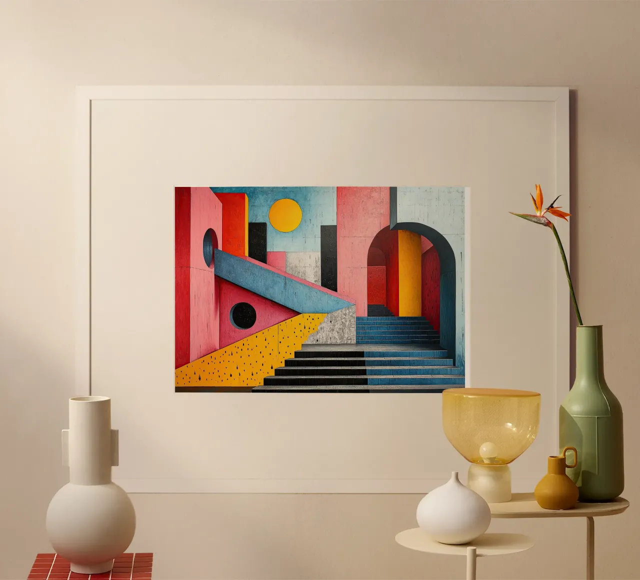 Surréalisme Architecture Design Géométrie poster de Nikis Art Studio