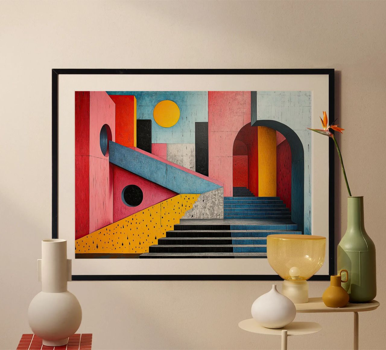 Surrealism Architecture Design Geometry poster by Nikis Art Studio