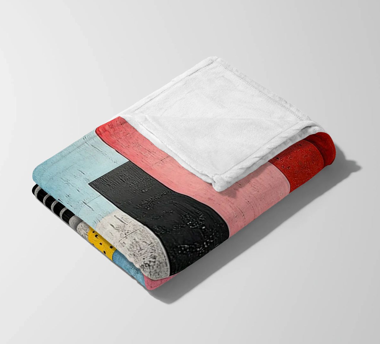 Surrealism Architecture Design Geometry fleece blanket by Nikis Art Studio