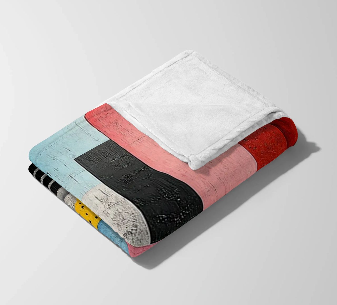 Surrealism Architecture Design Geometry fleece blanket by Nikis Art Studio