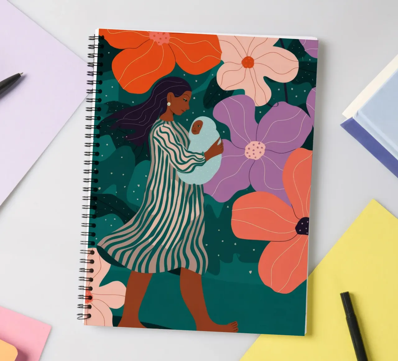 Flower Garden Stroll carnet à spirale de Emery Kate