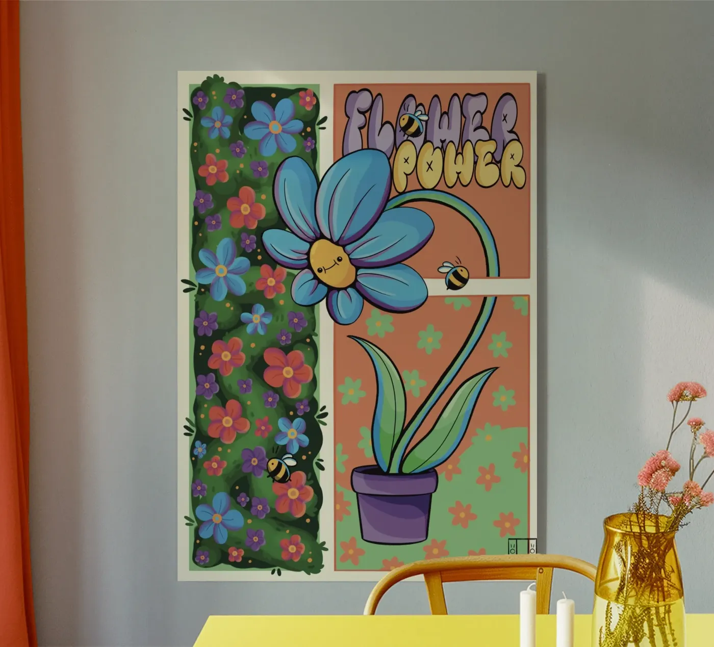 FLOWER acryl van Hemy