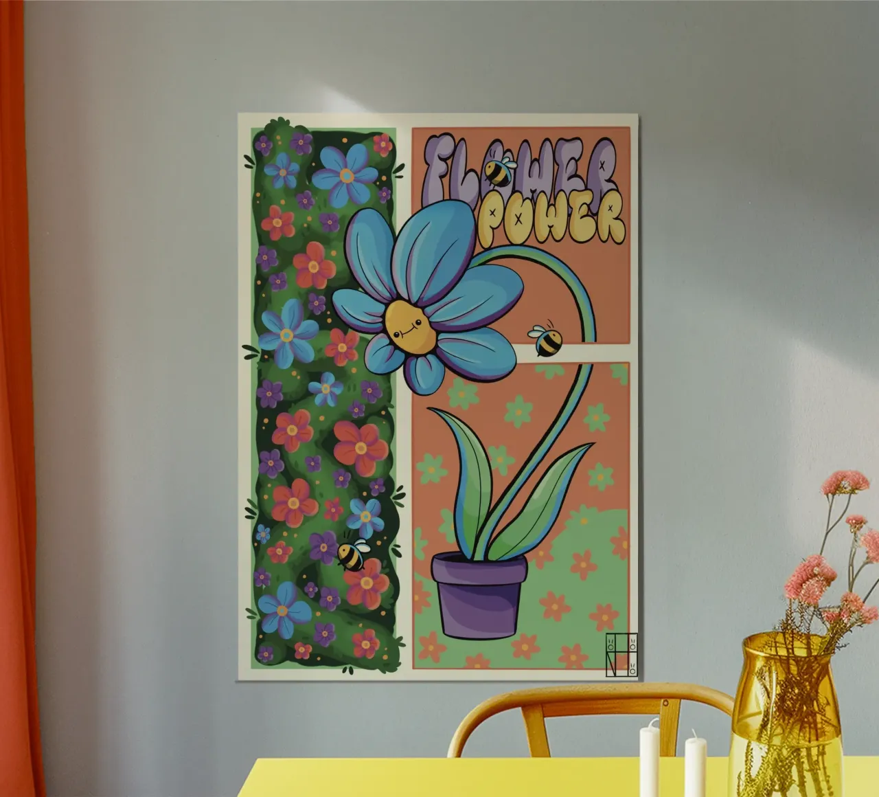 FLOWER poster van Hemy
