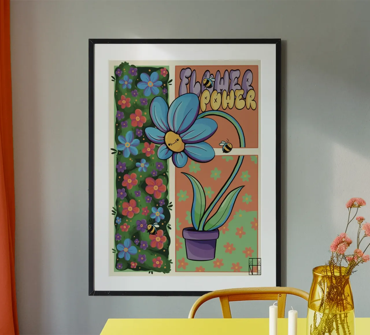 FLOWER poster van Hemy