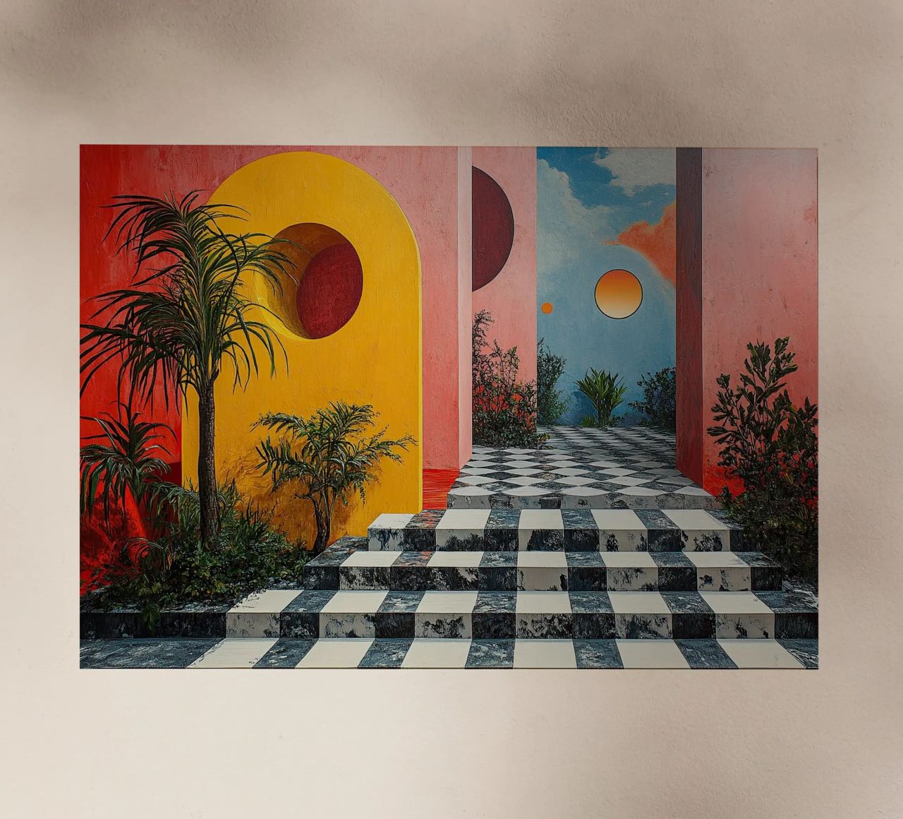 Surrealism Architecture Design Geometry backlit film by Nikis Art Studio