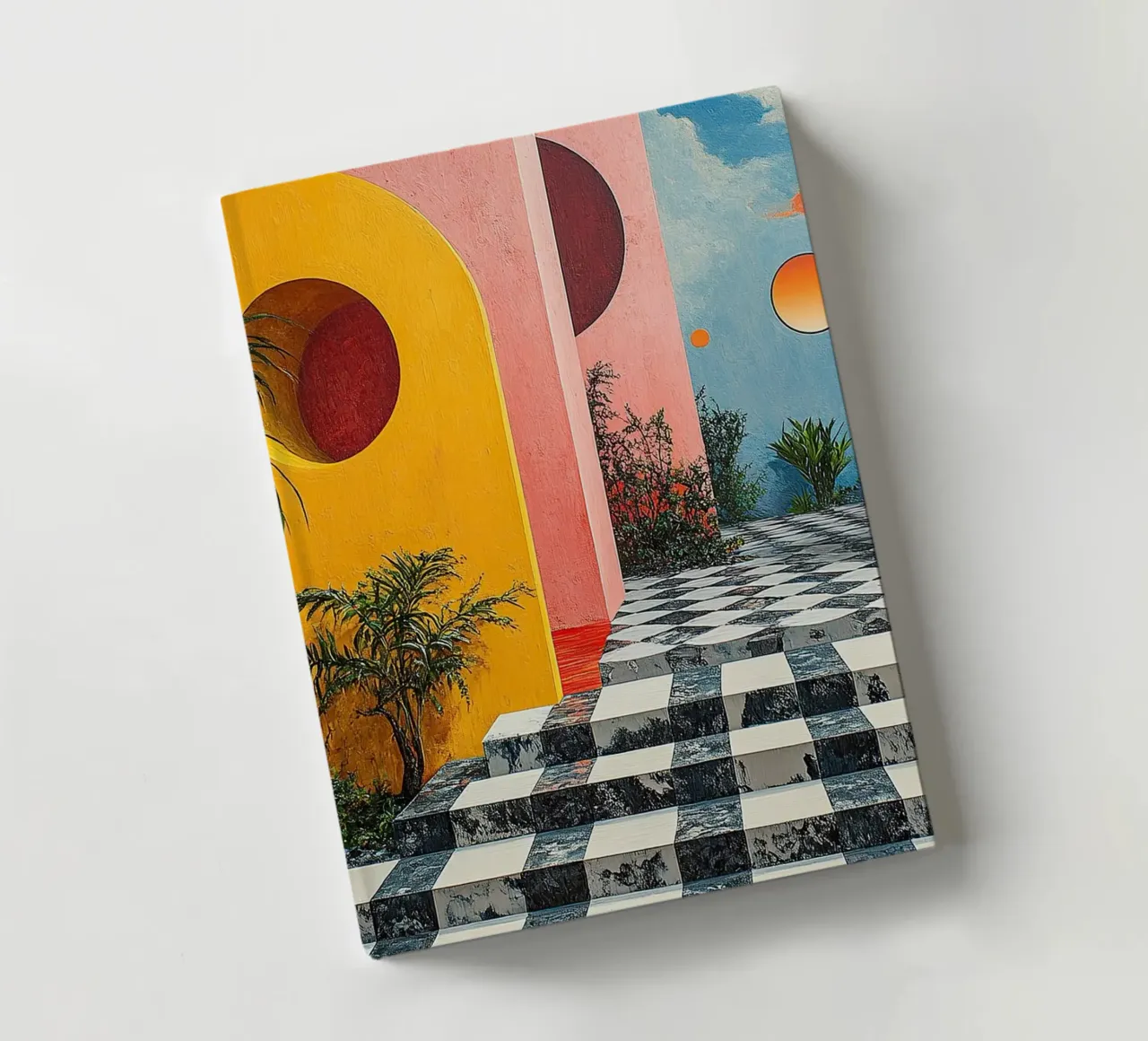 Surrealismus Architektur Design Geometrie Notizbuch von Nikis Art Studio