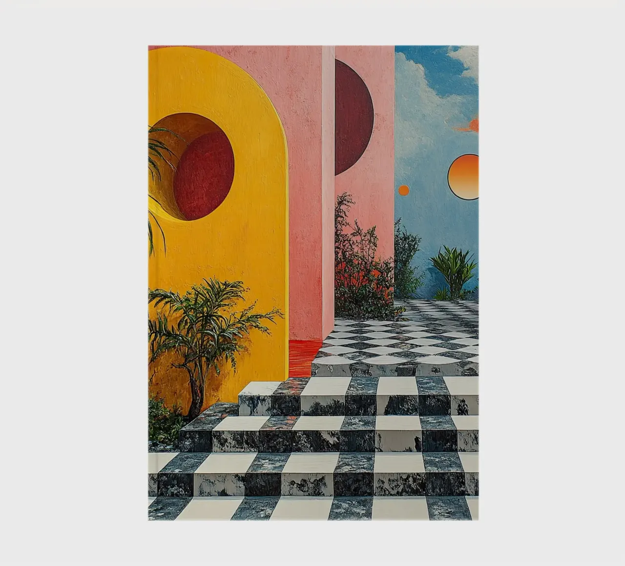 Surrealisme Architectuur Ontwerp Meetkunde notitieboek van Nikis Art Studio