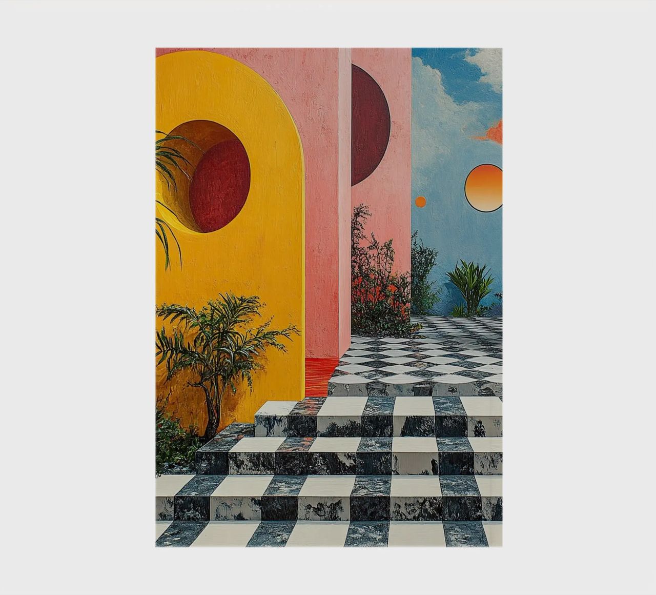Surrealism Architecture Design Geometry notebook by Nikis Art Studio