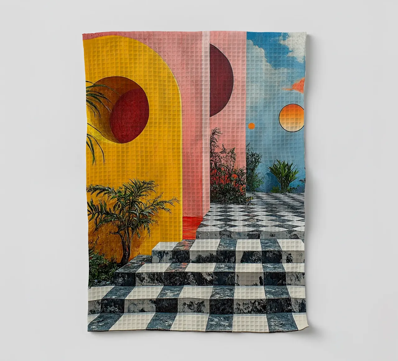 Surréalisme Architecture Design Géométrie torchon de Nikis Art Studio