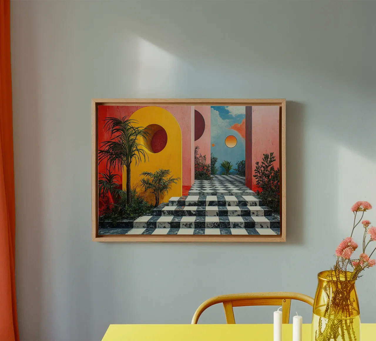 Surrealism Architecture Design Geometry canvas by Nikis Art Studio