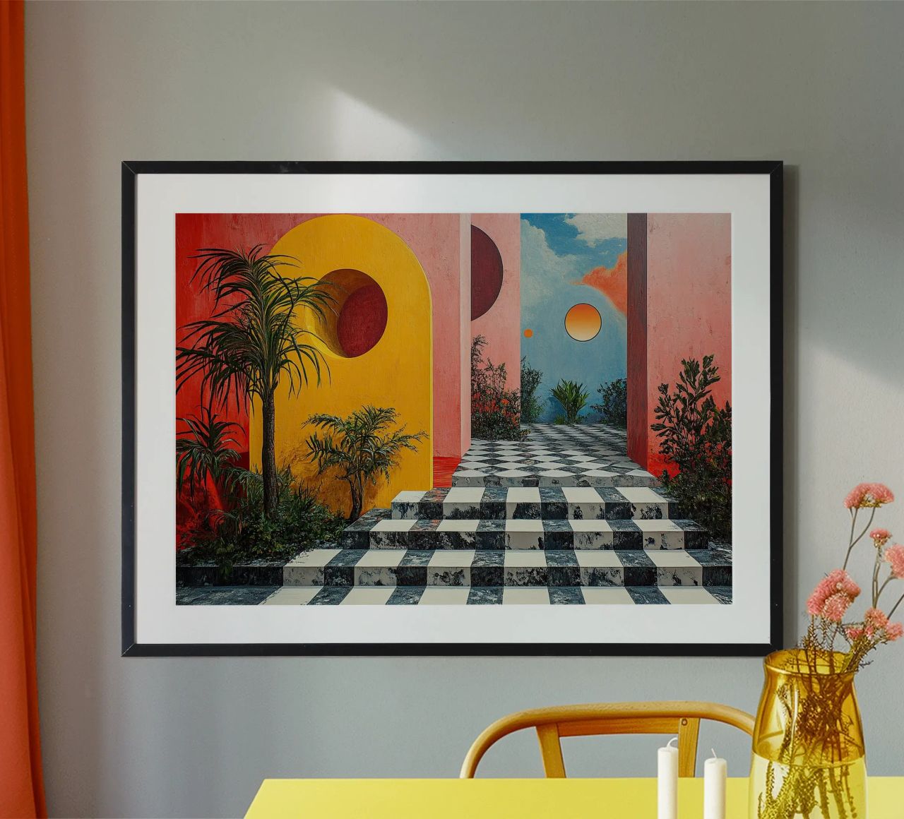 Surrealism Architecture Design Geometry poster by Nikis Art Studio