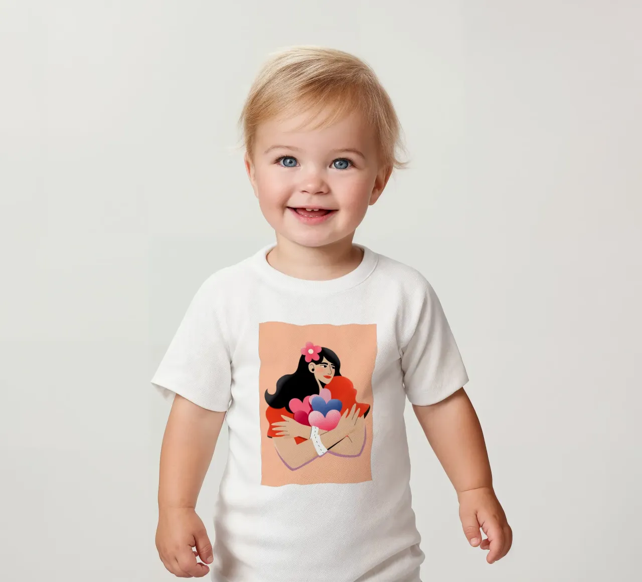Heart Balloon Bouquet baby t-shirt by Emery Kate