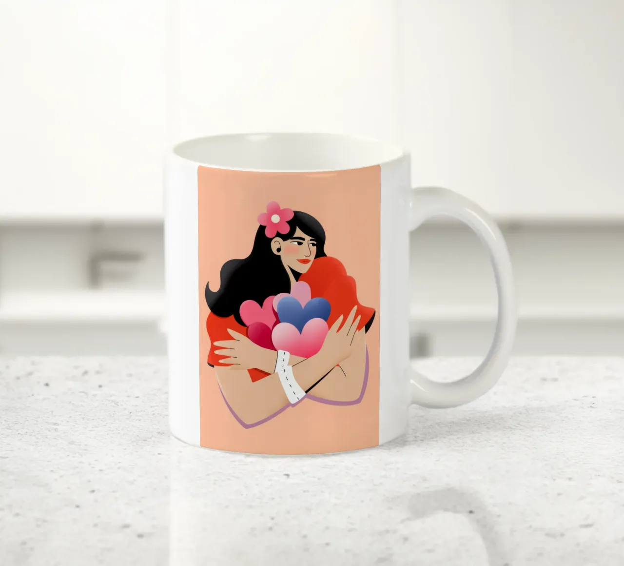 Bouquet di palloncini a cuore tazza in ceramica da Emery Kate