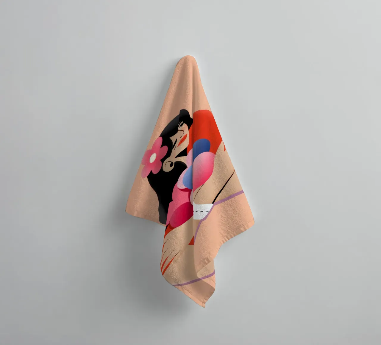 Bouquet di palloncini a cuore asciugamano da bagno da Emery Kate