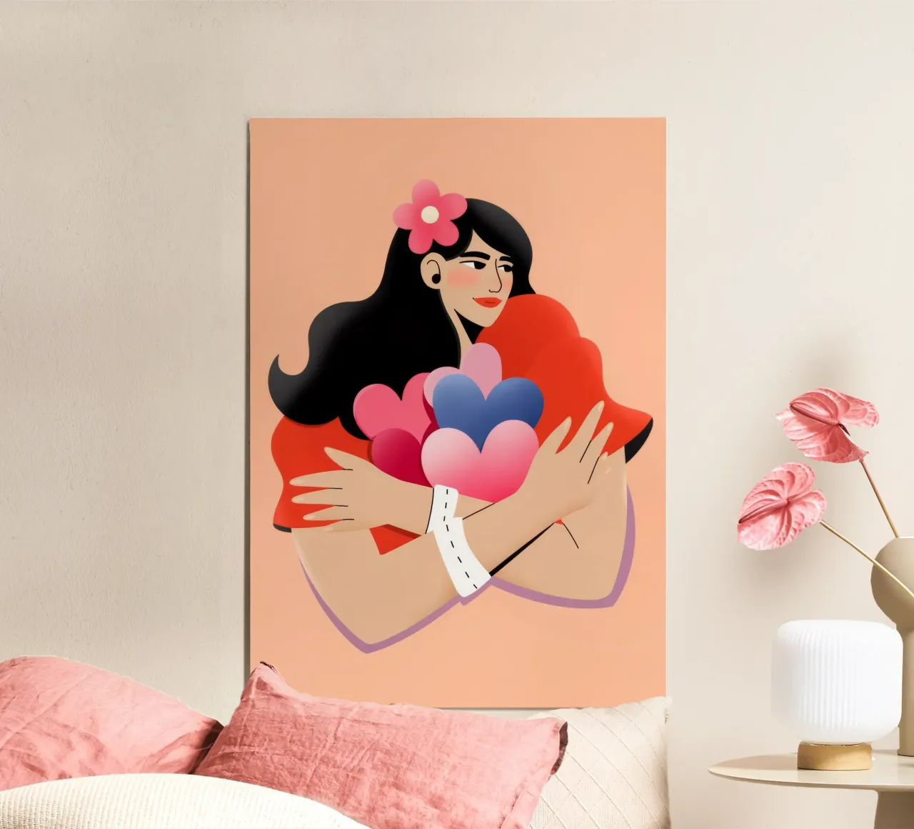 Herz Ballon Strauß Poster von Emery Kate