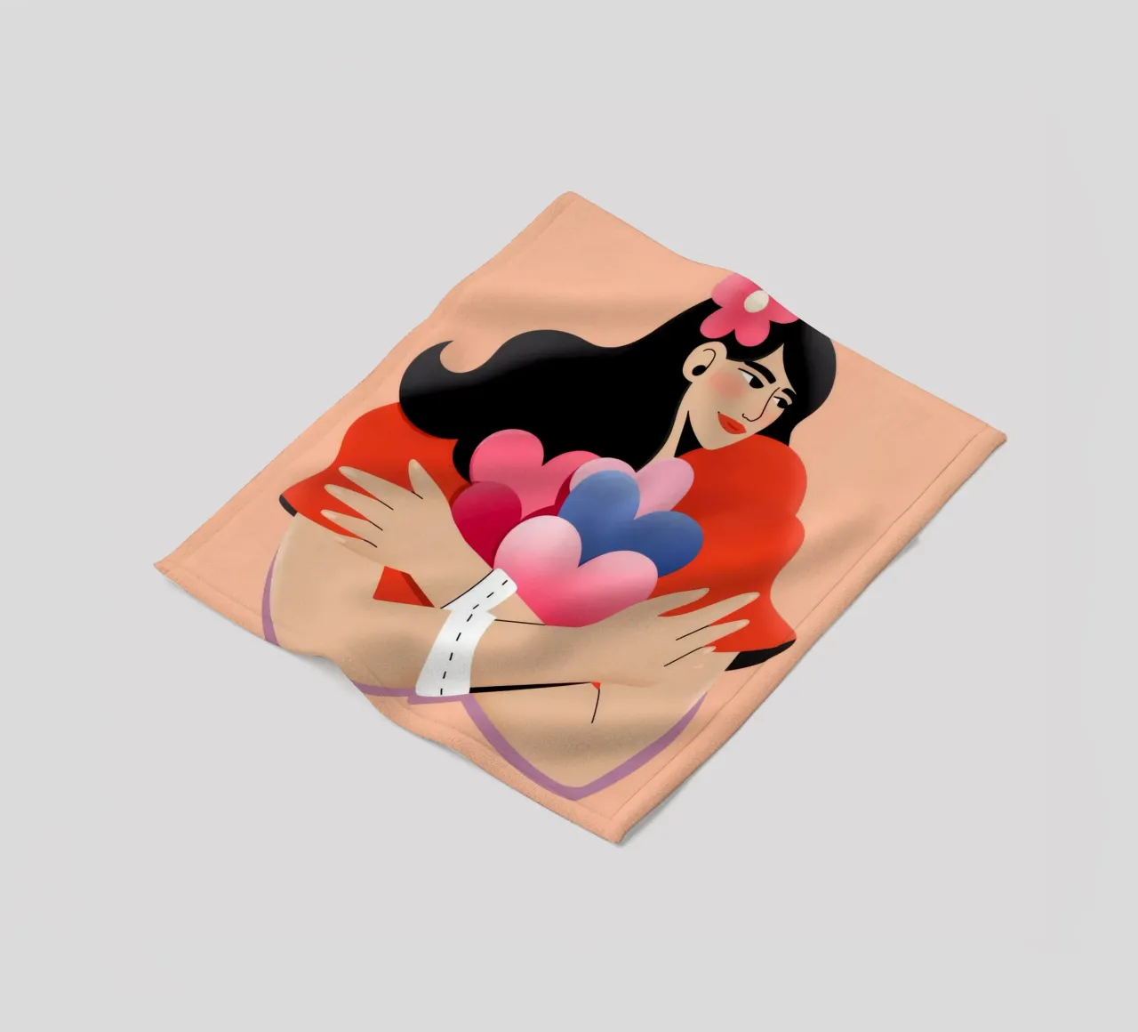 Bouquet di palloncini a cuore coperta in pile da Emery Kate
