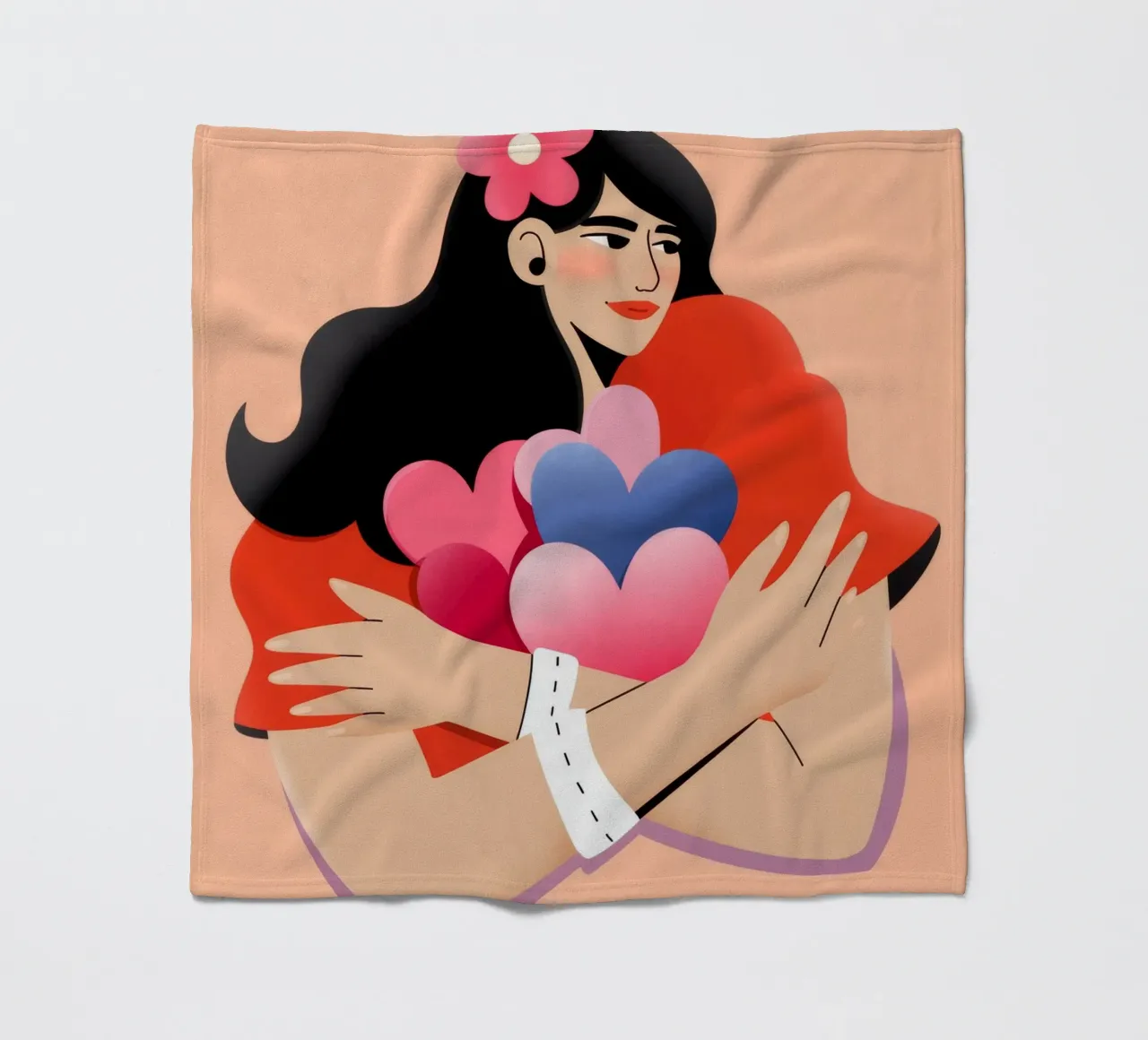 Bouquet di palloncini a cuore coperta in pile da Emery Kate