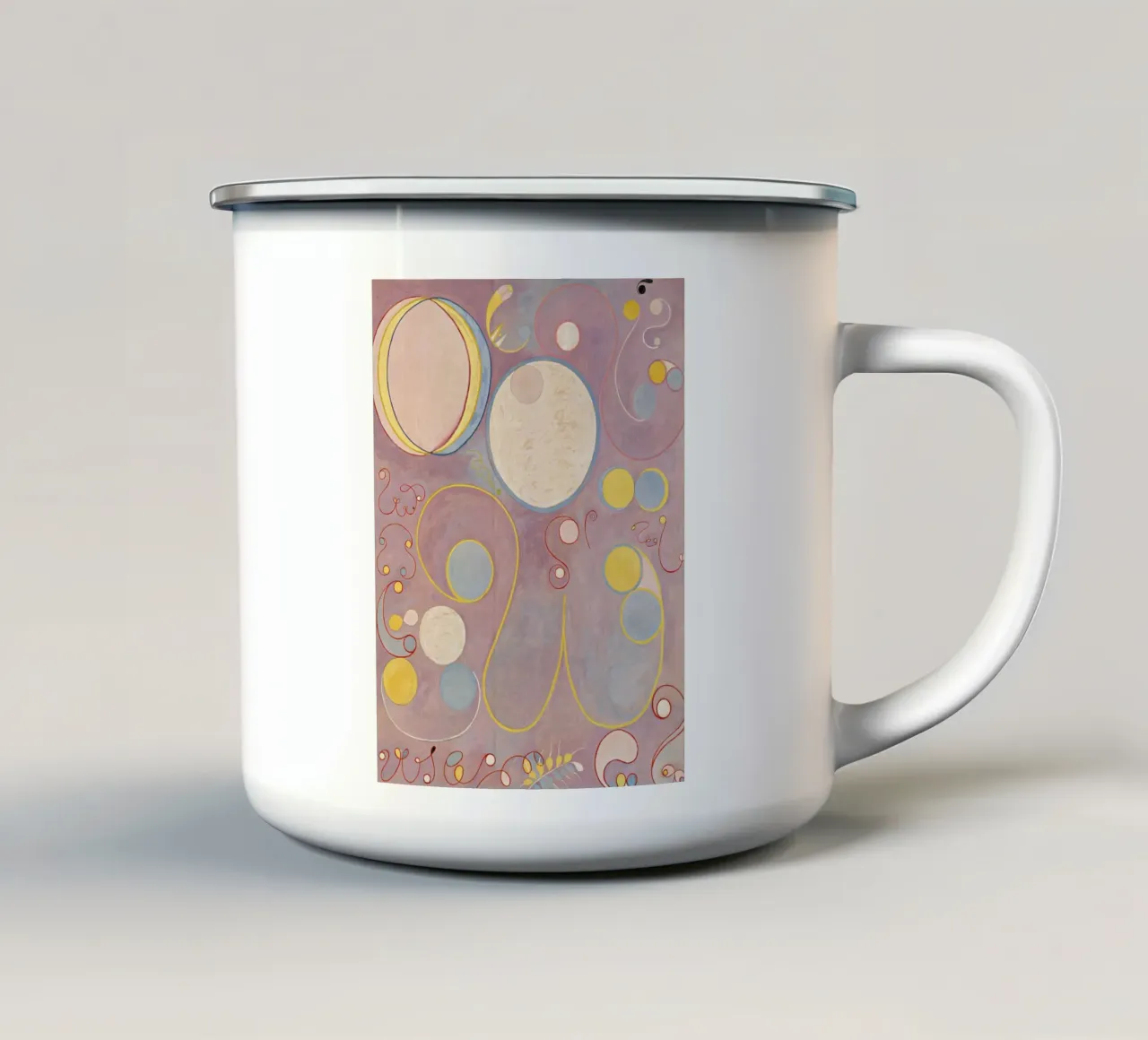 Hilma af Klint - Les dix plus grands, n° 08, L'âge adulte, groupe I mug en émail de William Store