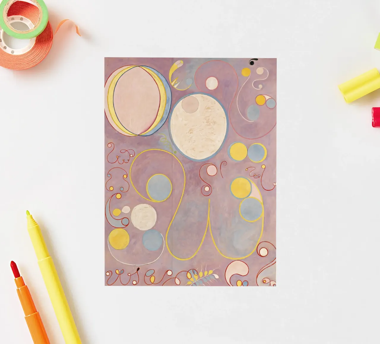 Hilma af Klint - Les dix plus grands, n° 08, L'âge adulte, groupe I autocollant de William Store