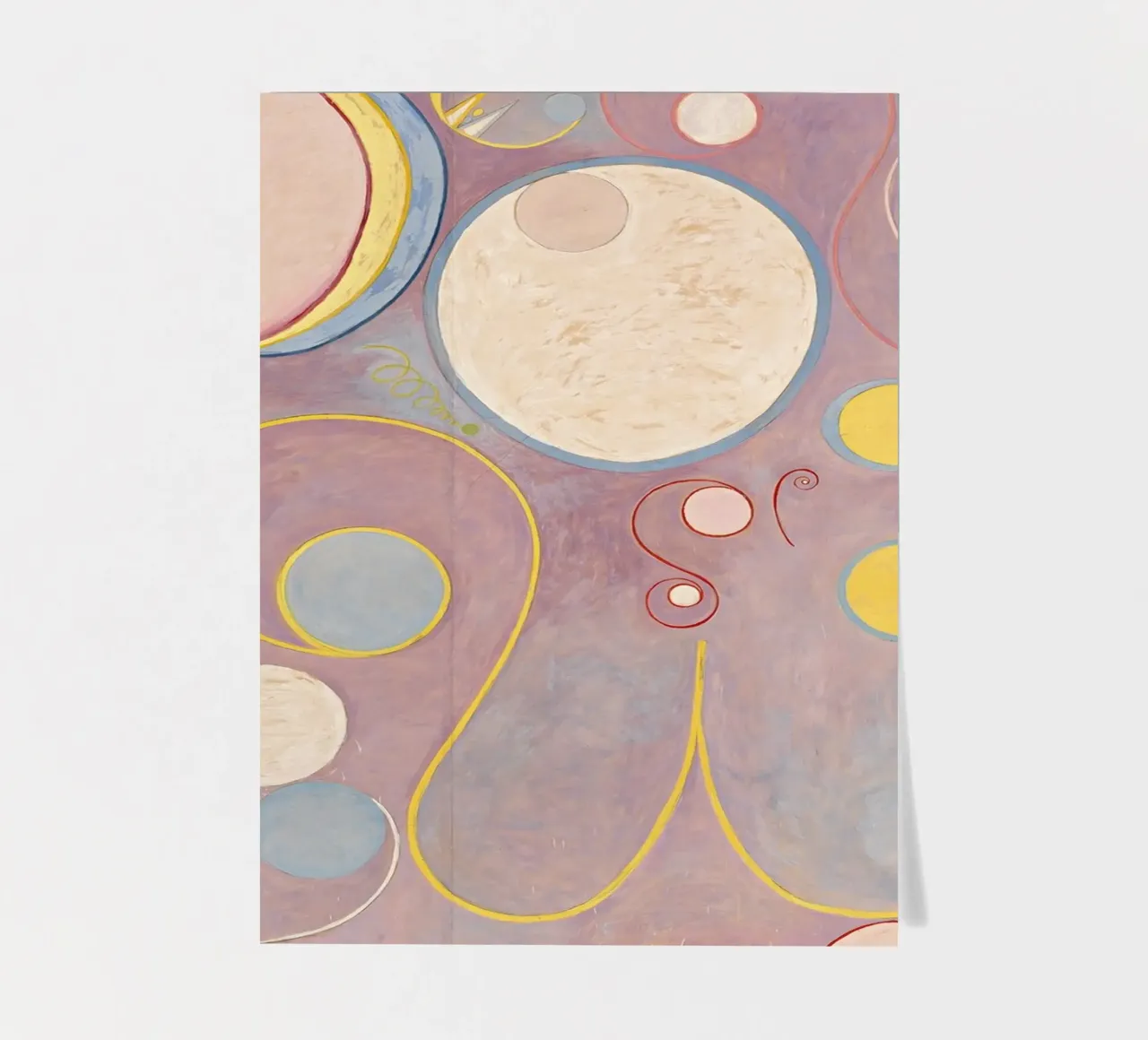 Hilma af Klint - Les dix plus grands, n° 08, L'âge adulte, groupe I planche autocollant de William Store