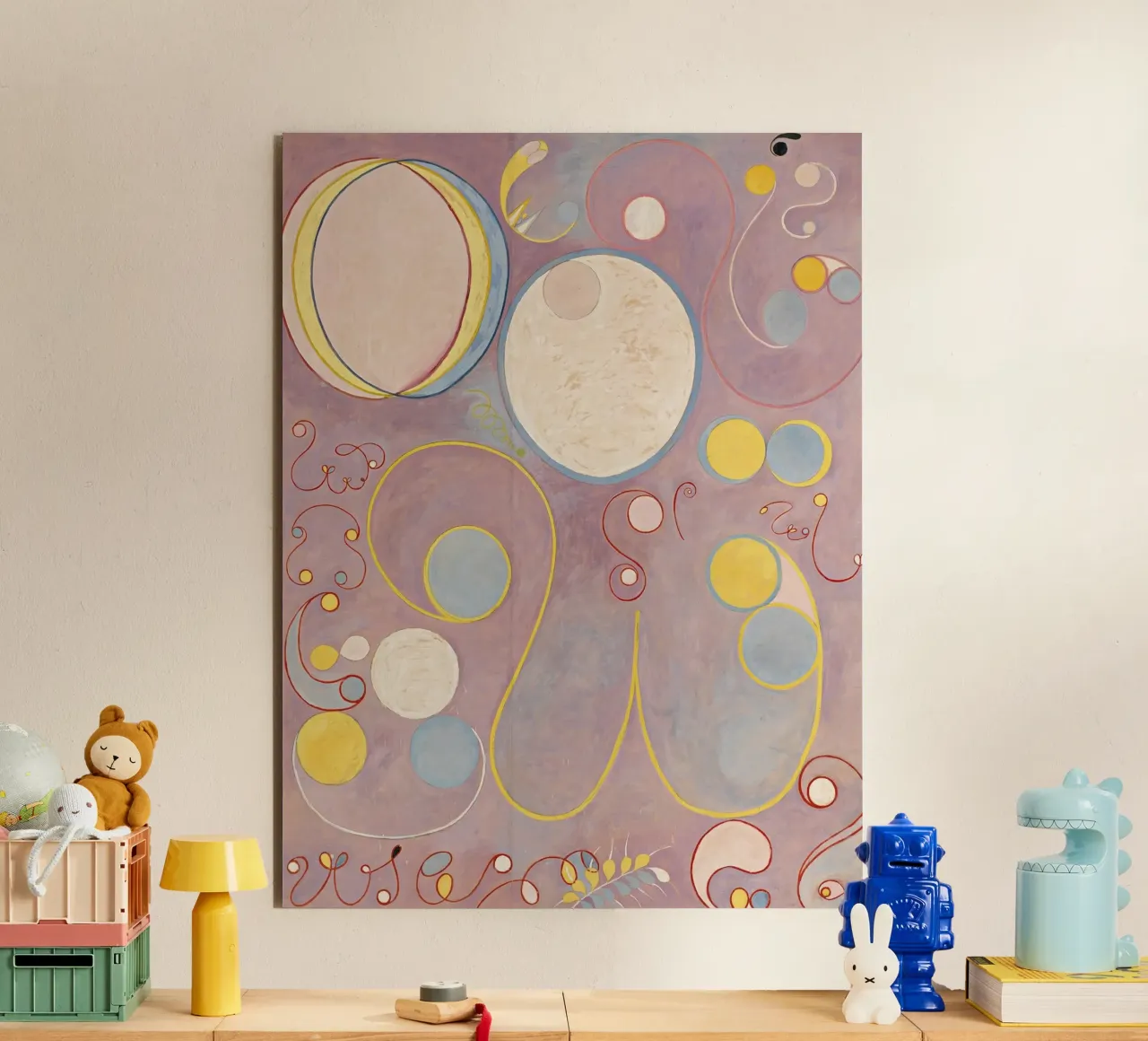 Hilma af Klint - Les dix plus grands, n° 08, L'âge adulte, groupe I alu dibond de William Store