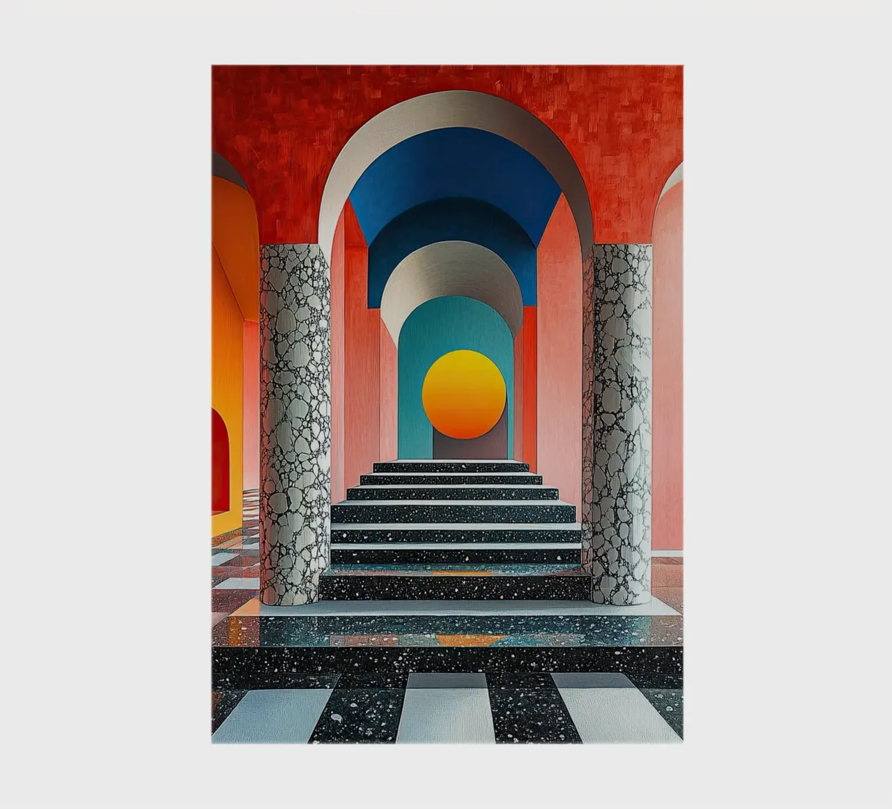 Surrealism Architecture Design Geometry notebook by Nikis Art Studio