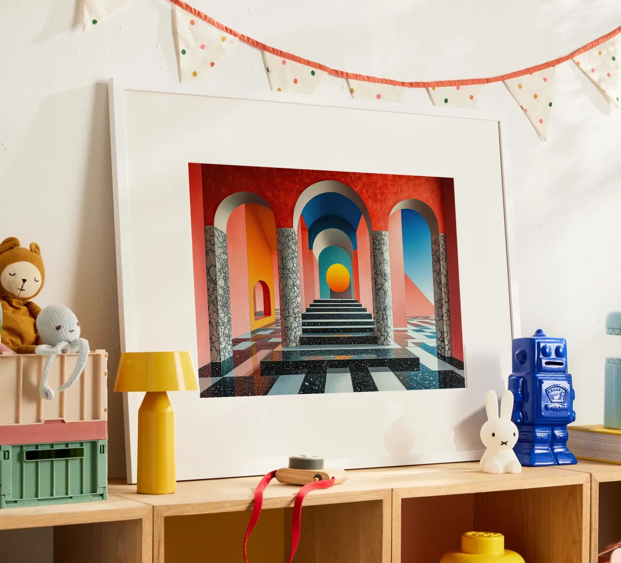 Surrealismus Architektur Design Geometrie Hahnemühle von Nikis Art Studio
