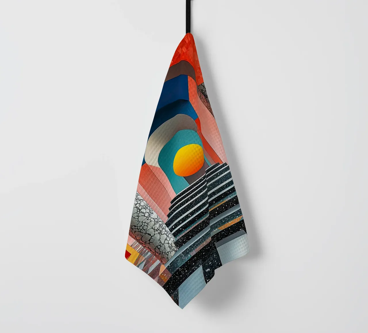Surrealismus Architektur Design Geometrie Geschirrtuch von Nikis Art Studio